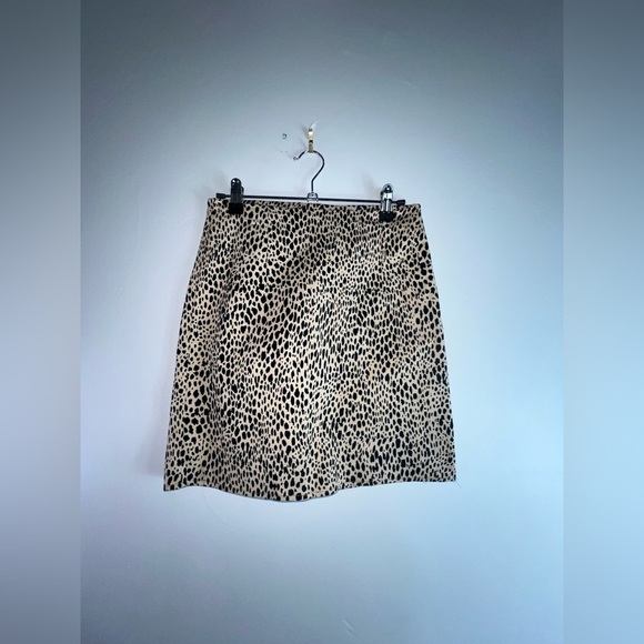 Brandy Melville Phoebe Mini Skirt Leopard Animal Print Stretch One Size U566 - Picture 2 of 3
